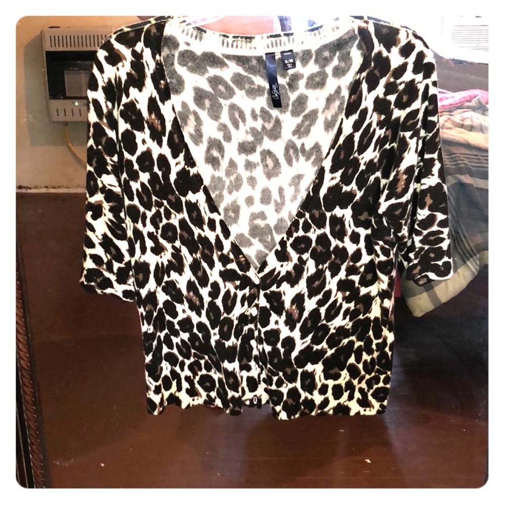 Leopard print cardigan